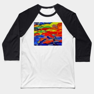 Stocksom Abstract Reflection Baseball T-Shirt